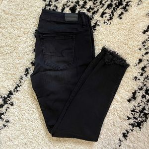 Black ripped American Eagle jeans